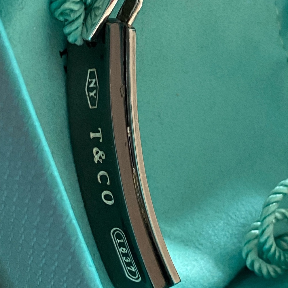 Tiffany & Co. Silver 925 and Titanium Pendant with Pouch & Box - Picture 6 of 6